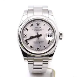 ROLEX DATEJUST SILVER ROMAN STEEL 26MM WOMEN'S WATCH 179160 76915185