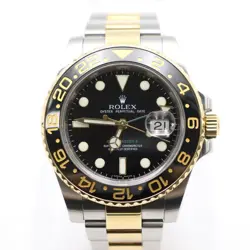 ROLEX GMT MASTER II 40MM 18K YELLOW GOLD AND OYSTERSTEEL MEN'S WATCH 116713 2007