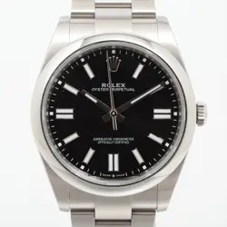 ROLEX OYSTER PERPETUAL 124300 SS SS AT BLACK DIAL 1 EXTRA LINK