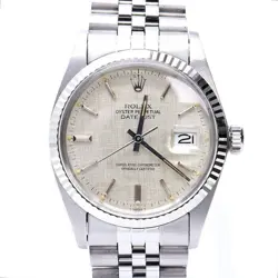 ROLEX DATEJUST 16014 BOKASHI DIAL STEEL MEN'S WATCH 1983 44642098