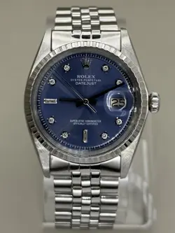 ROLEX DATEJUST 1603 FROM 1969 AFTERMARKET DIAMOND DIAL