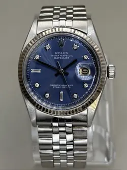 ROLEX DATEJUST 1601 FROM 1969 AFTERMARKET DIAMOND DIAL