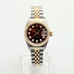 ROLEX DATEJUST 69173 COMBINATION 26 WOMEN'S WATCH CHOCOLATE DIAL AFTERSET