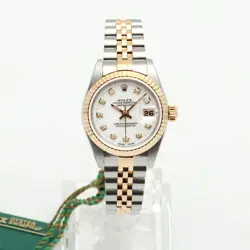 ROLEX DATEJUST 69173 COMBINATION 26 LADIES WATCH WHITE DIAL AFTER SETTING TEN