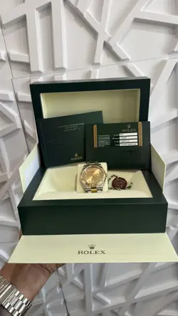 41MM ROLEX DATEJUST TWO TONE OYSTER CHAMPAGNE DIAMOND 116333