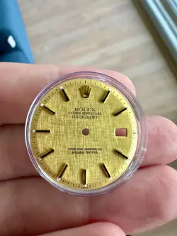 ROLEX DATEJUST LINEN DIAL PIE PAN 1601