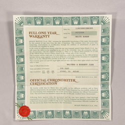 AUTHENTIC VINTAGE ROLEX GUARANTEE CERTIFICATE BOOKLET MANUALS  & SLEEVE