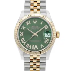 ROLEX DATEJUST VI DIAMOND 278273 OLIVE GREEN ROMAN 5 ROW JUBILEE BRACELET RA...