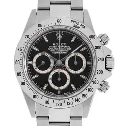 ROLEX COSMOGRAPH DAYTONA 16520 BLACK ALL TRITIUM U NUMBER SECOND HAND MENS