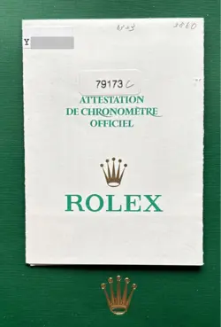 ROLEX 79173 GUARANTEE WARRANTY DATEJUST LADIES