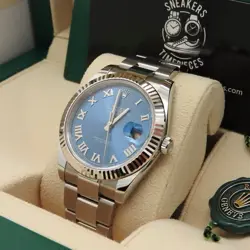 Rolex Datejust 41 126334 Azzurro Blue Fluted Oyster NEW 2025 COMPLETE FULL SET