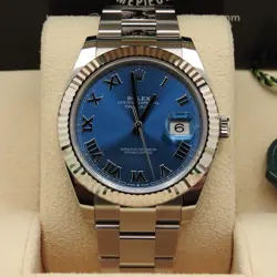 Rolex Datejust 41 126334 Azzurro Blue Fluted Oyster NEW 2025 COMPLETE FULL SET