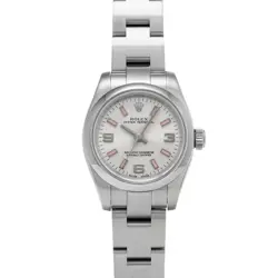 USED ROLEX OYSTER PERPETUAL 26 176200 SILVER LADIES WATCH #511826