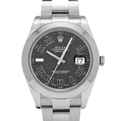 USED ROLEX DATEJUST II 116300 BLACK CASE SIZE 41×41MM MEN'S WATCH #511226