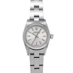 USED ROLEX OYSTER PERPETUAL 76080 SILVER CASE SIZE 24×24MM LADIES WATCH #52726
