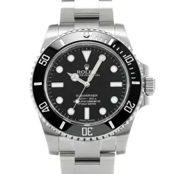 USED ROLEX SUBMARINER 114060 BLACK CASE SIZE 40×40MM MEN'S WATCH #512926