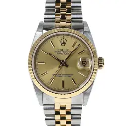 USED ROLEX DATEJUST 68273 GOLD CASE SIZE 31.0MM LADIES WATCH #522126