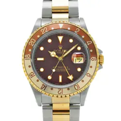 USED ROLEX GMT-MASTER II 16713 BROWN CASE SIZE 40×40MM MEN'S WATCH #511826