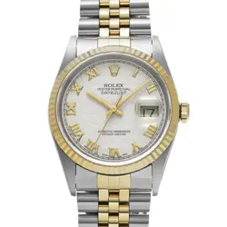 USED ROLEX DATEJUST 16233 IVORY CASE SIZE 36×36MM MEN'S WATCH #5715226