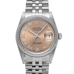 USED ROLEX DATEJUST 16234 PINK CASE SIZE 36×36MM MEN'S WATCH #5312326
