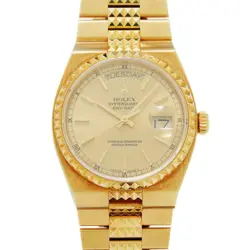 ROLEX DAY-DATE PYRAMID BEZEL PYRAMID BRACELET 19028 95-(1986) MEN QUARTZ #GZ018