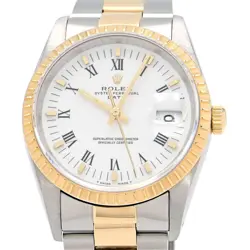 ROLEX OYSTER PERPETUAL DATE 15223 N SERIES K18YG/SS WHITE CALENDAR AUTOMATIC