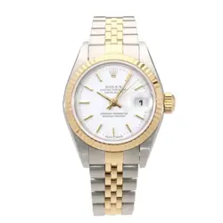ROLEX DATEJUST WHITE DIAL YELLOW GOLD & STAINLESS STEEL 79173