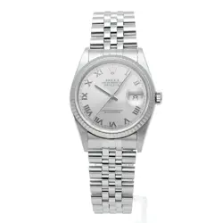 ROLEX  DATEJUST 36 WATCH 16234 SILVER R45_0526