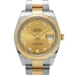 ROLEX 5/27  DATEJUST 41 126333G RANDOM SERIAL CHAMPAGNE/DIAMOND WATCH WRISTWATCH