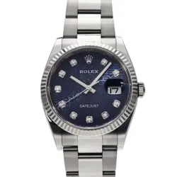 ROLEX 5/27  DATEJUST 36 126234G RANDOM SERIAL BLUE COMPUTER/DIAMOND WATCH WRISTW