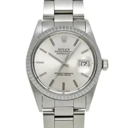 ROLEX 5/27  DATEJUST 16030 R NO. 1987 MANUFACTURED AROUND SILVER WATCH R45_0526