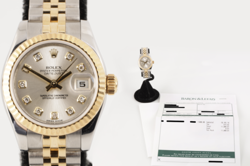 ROLEX DATEJUST 179173 STAINLESS STEEL & 18K YELLOW GOLD 26MM LADIES WATCH