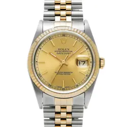 ROLEX 5/27  DATEJUST 16233 X NUMBER 1993 MADE CHAMPAGNE WATCH WRISTWATCH R45_052