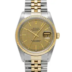 ROLEX 5/27  DATEJUST 16233 X NUMBER MANUFACTURED AROUND 1991 CHAMPAGNE HOUNSTOOT