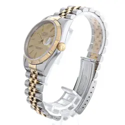 ROLEX  DATEJUST 16233 CHAMPAGNE PRINT COMPUTER BAR W WATCH R45_0526