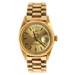 Rolex Oyster Perpetual President Day-Date Automatic Watch Yellow Gold 36