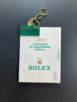 ROLEX DAY-DATE GARANTIE L NUMBER 1989-1990 18239 GOLD PAPER 400