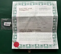 ROLEX 79174 TAG CARD DATEJUST LADIES