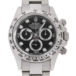 ROLEX COSMOGRAPH DAYTONA 8P DIAMOND 116509G BLACK V NUMBER SECOND HAND MENS