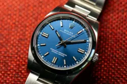 2020 ROLEX OYSTER PERPETUAL 126000 BLUE SUNRAY DIAL WITH BOX AND PAPERS