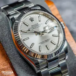 Rolex 126234 Oyster Perpetual 36mm Silver Dial Fluted on Oyster Complete Set