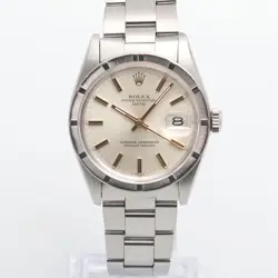 ROLEX OYSTER PERPETUAL DATE 34 STEEL WATCH 1501 GOLDEN DIAL VINTAGE 1979