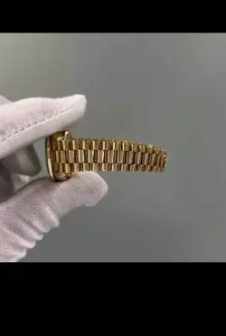 Rolex Lady-Datejust 69138 Gold President Bracelet with Gold and White Bezel