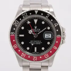 ROLEX GMT MASTER Ⅱ 16760 SS SS AT BLACK DIAL 1 EXTRA LINK