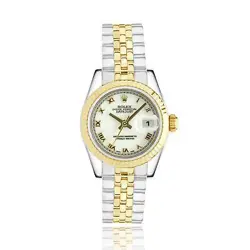 ROLEX STAINLESS STEEL AND 18 KARAT YELLOW GOLD DATEJUST 26
