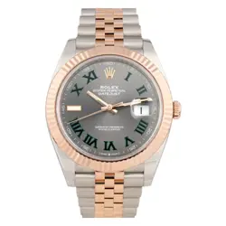 ROLEX DATEJUST 41 WIMBLEDON STEEL & ROSE GOLD JUBILEE 41MM 126331 FULL SET