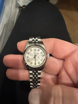 LADIES STAINLESS STEEL ROLEX WATCH