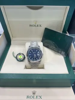 *NEW* Rolex Datejust 126300 Silver Jubilee with Smooth Bezel Blue Dial 2025 Box