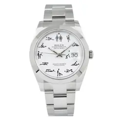 ROLEX DATEJUST 126300 41MM WHITE CUSTOM DIAL W/ OYSTER BRACELET