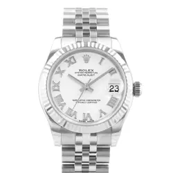 ROLEX DATEJUST 31, 178274, STEEL & GOLD, WHITE ROMAN DIAL, JUBILEE BRACELET, ...